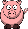 Simple Pig Cartoon Clip Art